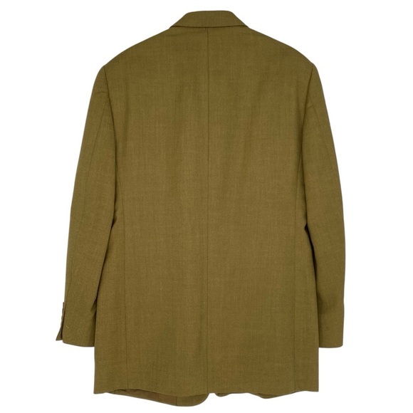 Vtg Stewart Hall Golden Wheat 3 button Men's Italian Made Suit Jacket size 42L - Picture 2 of 11